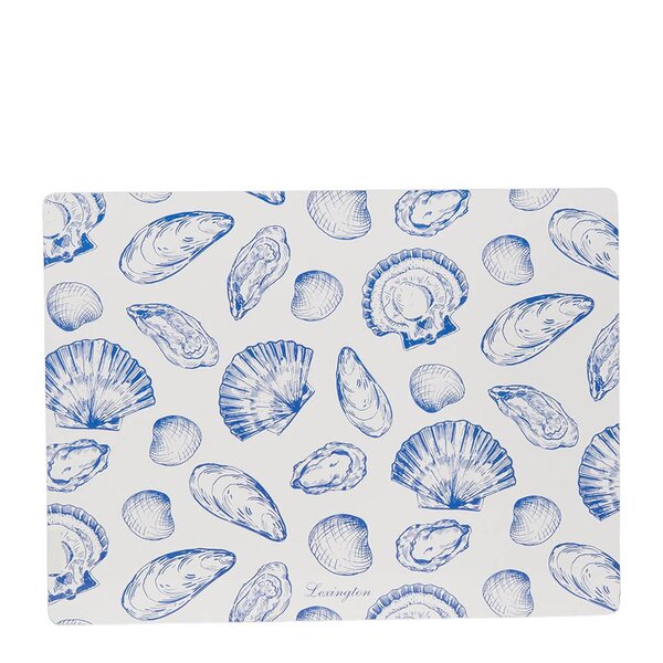 Lexington Bordbrikke 30x40 cm 2 stk laminert dobbelsidig blå/hvit