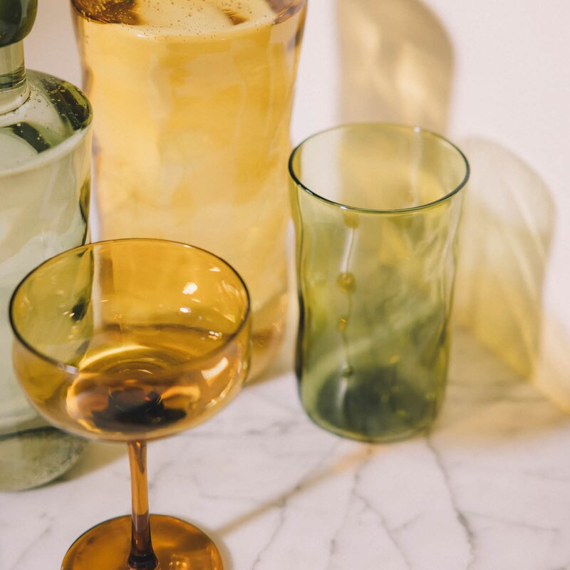 Paveau Swirl longdrink glass 48 cl 2 stk Moss