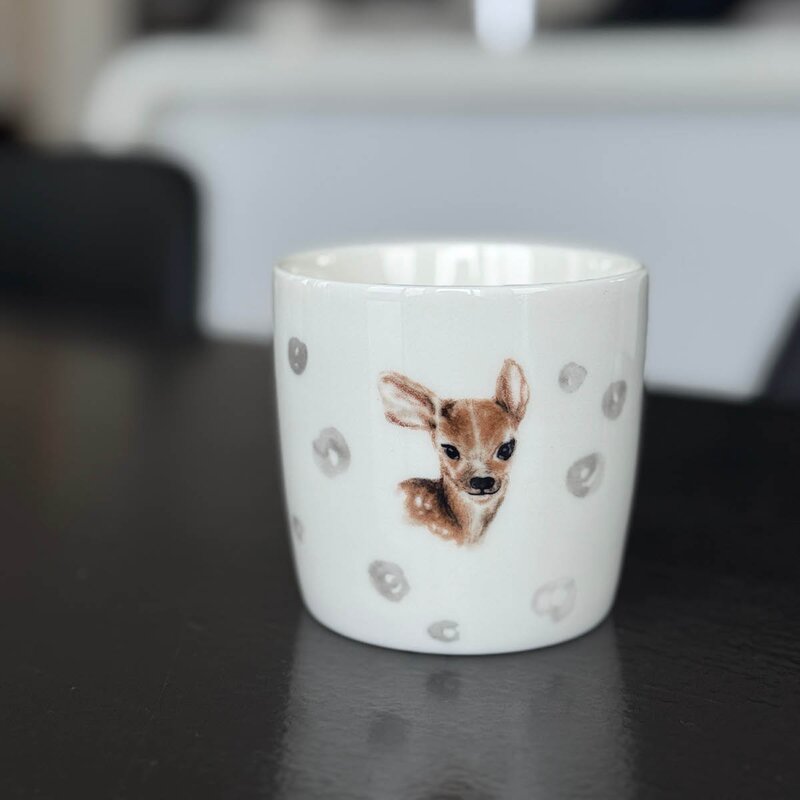 Sögne Home Barnekrus Rådyr 25 cl hvit