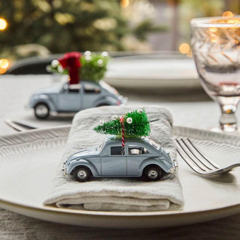 House Doctor Mini car dekorasjon 8,5 cm lyseblå