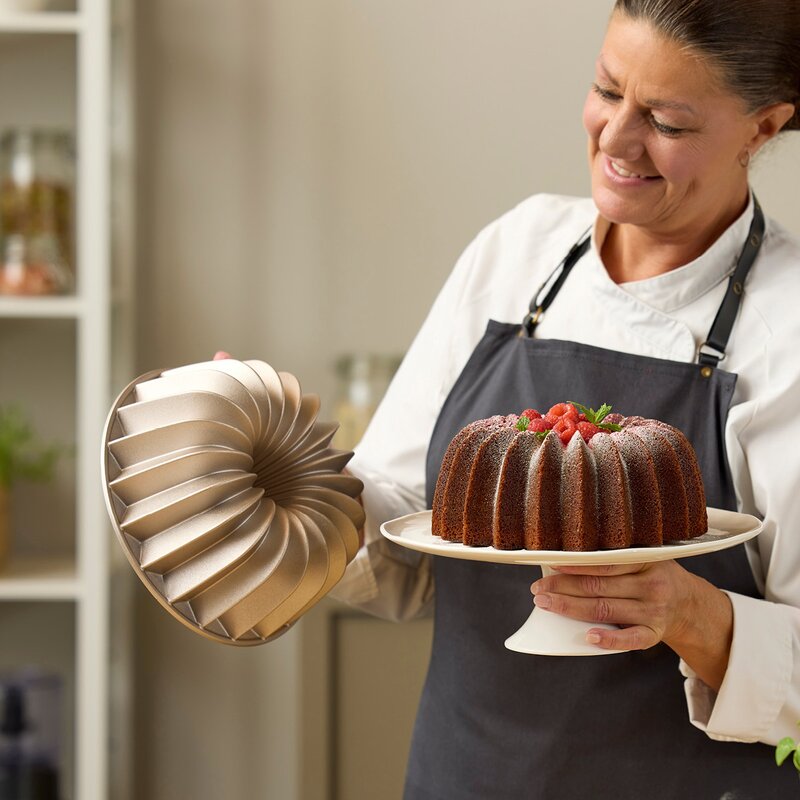 Blomsterbergs Bakeform bundtform slice 24x10 cm rose gold