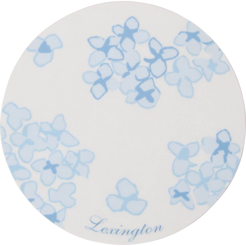 Lexington Glassunderlag dobbelsidig 9 cm 4 stk hvit/blå