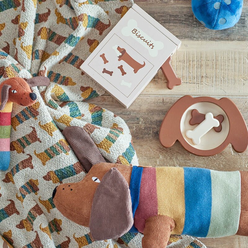 Bloomingville MINI Charlie leke hundemat 7 deler brun