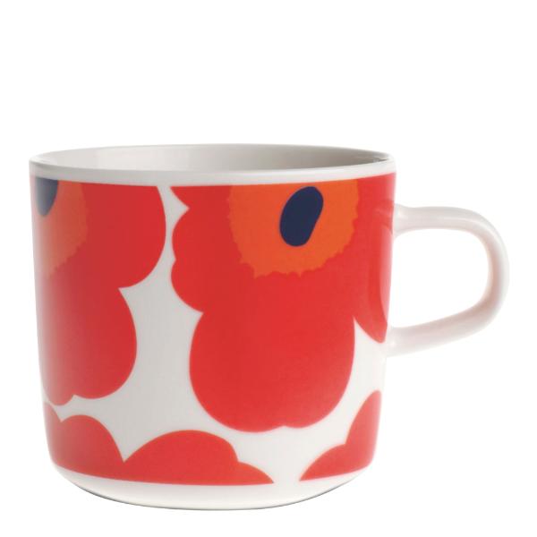 Marimekko – Oiva Unikko kaffekopp 20 cl rød/hvit