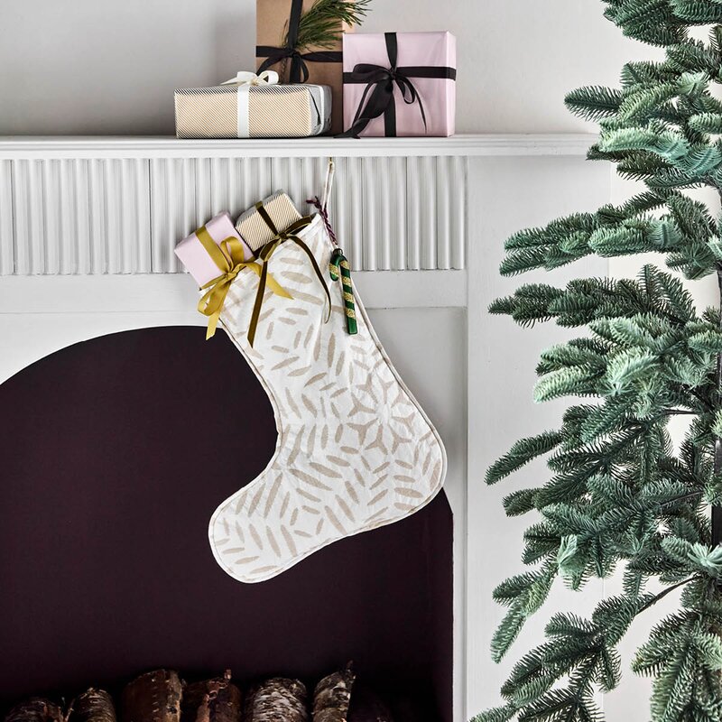 House Doctor Clip julestrømpe 44 cm off-white