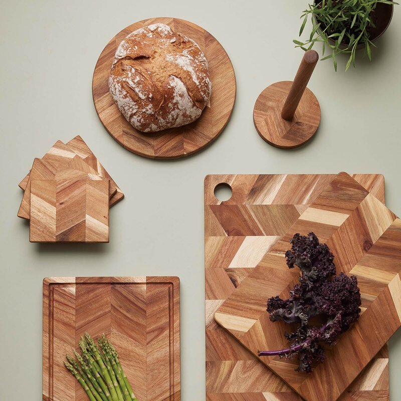 Aida Raw skjærebrett 28x1,8 cm akasie