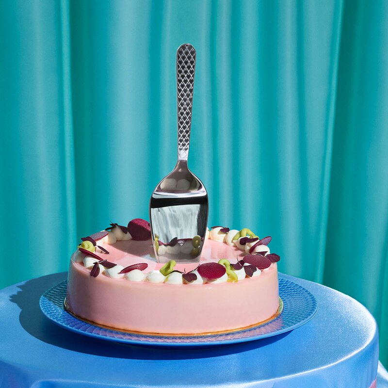 Lyngby Porcelæn Rhombe kakespade stål