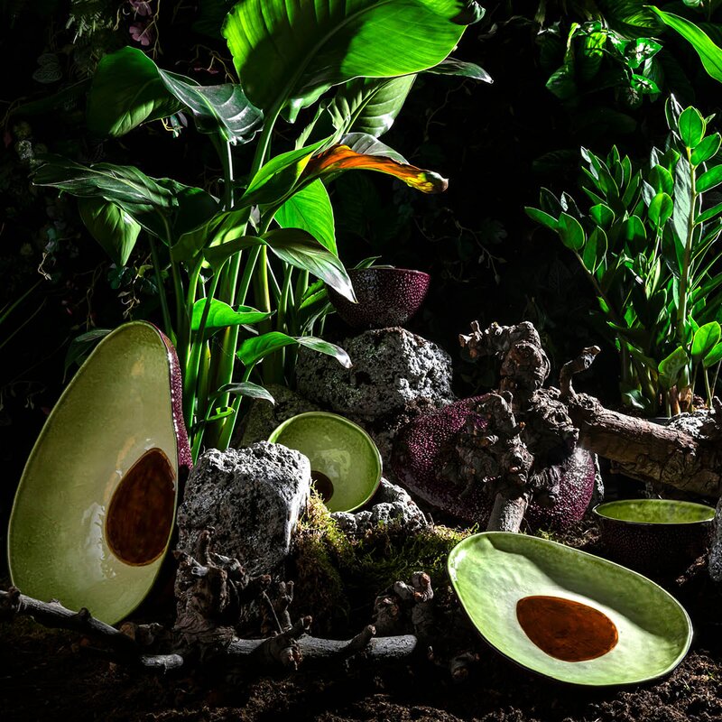 Bordallo Pinheiro Tropical Fruits skål 50 cl avokado