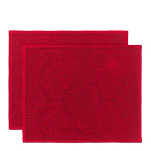 Royal Copenhagen Stjerne Riflet Jul bordbrikke 45x35cm 2 stk rød