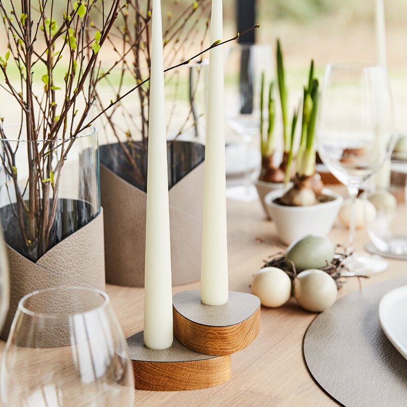 LIND DNA Curve Nupo lysestake 8x10 cm  2 stk varm grå