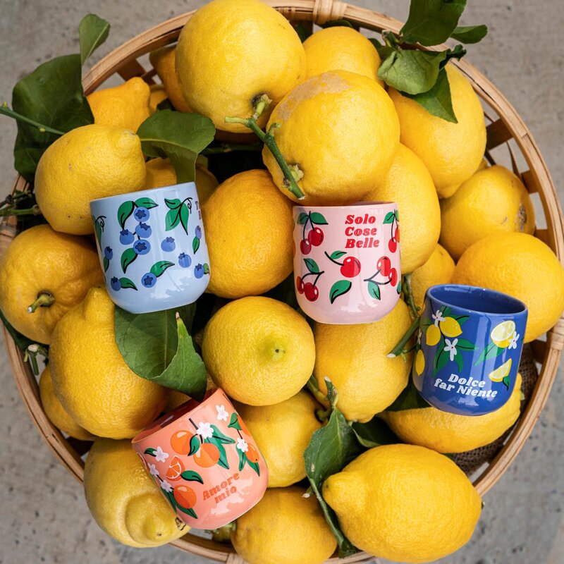 Bialetti Mercato Della Frutta kopp 7 cl 4 stk multi