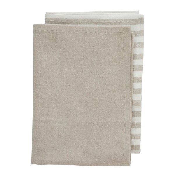 Lene Bjerre Estrille kjøkkenhåndkle 70x50 cm 2 stk beige