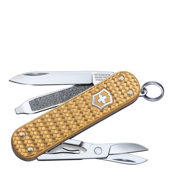 Victorinox Classic SD Precious Alox lommekniv 5 funksjoner gull