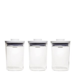 Oxo POP oppbevaringsboks rund 3 stk 0,6L