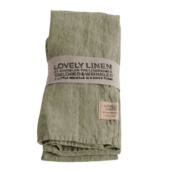 Lovely Linen Lovely serviett lin 45x45 cm 4 stk Avocado