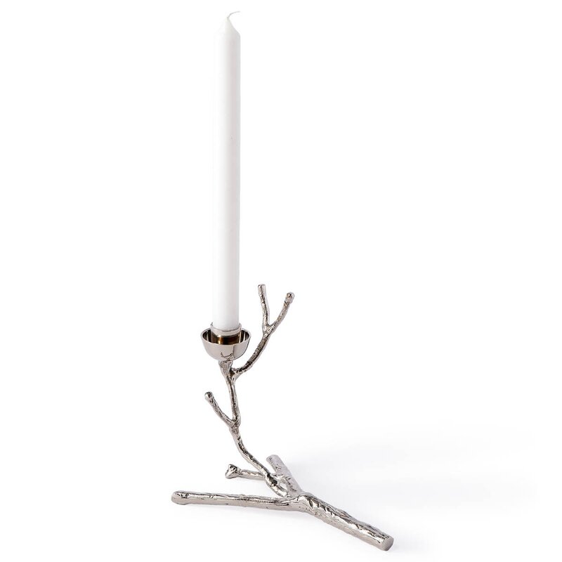 Pols Potten Twiggy lysestake XS 18 cm gull sølv