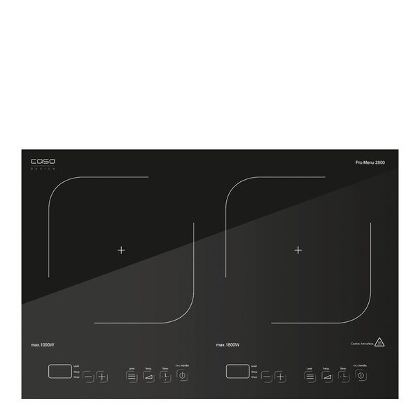 Caso Pro Menu 2800 dobbel induksjonsplate 36x60,5 cm svart