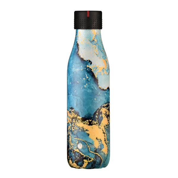 Les Artistes Bottle Up Design termoflaske 0,5L blå/gull/grå
