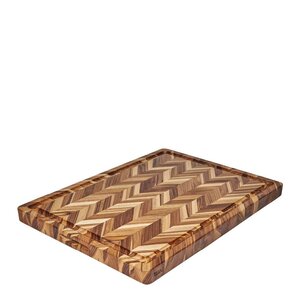 Teakhaus Herringbone skjærebrett 61x45,5 cm teak