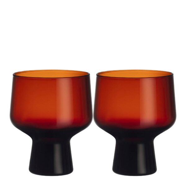 iittala Solare glass på fot 29 cl 2 stk kobber
