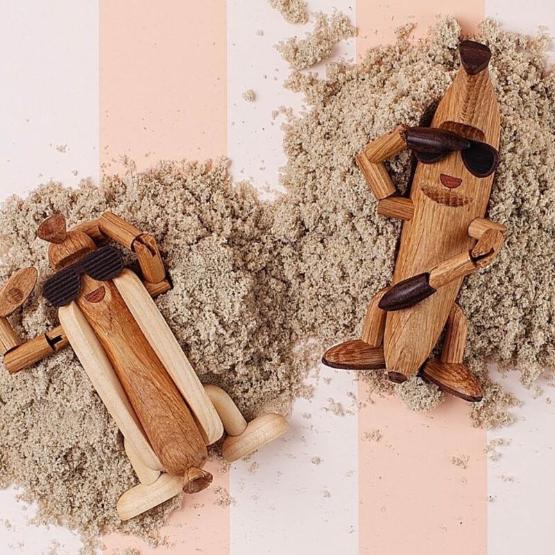 Spring Copenhagen Woodies Harry Hot Dog trefigur 11 cm eik