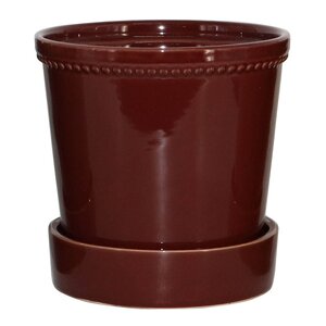 Edelweiss Karmen krukke med skål 17 cm bordeaux