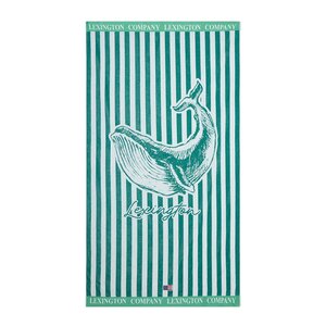 Lexington Strandhåndkle 180x100 cm velur/frotté grønn/hvit