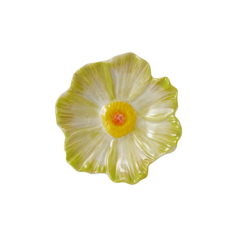 Stiernholm Flora serviettring 6 cm beige/gul