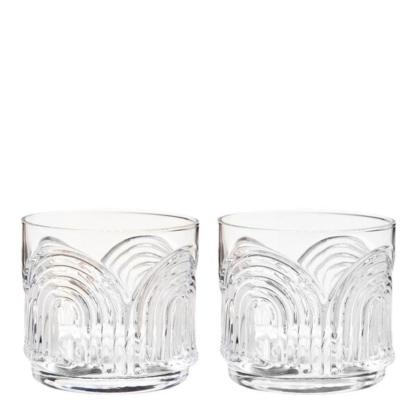Viski Deco Lowball glass Beau i krystall 33 cl 2 stk