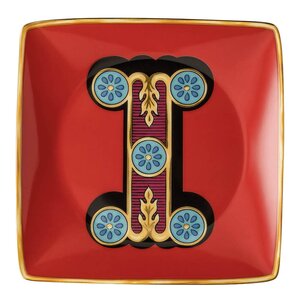 Versace Alphabet skål 12 cm kvadratisk I