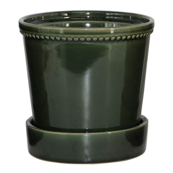 Edelweiss Karmen krukke med skål 17 cm forest green