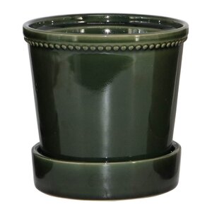 Edelweiss Karmen krukke med skål 13,6 cm forest green