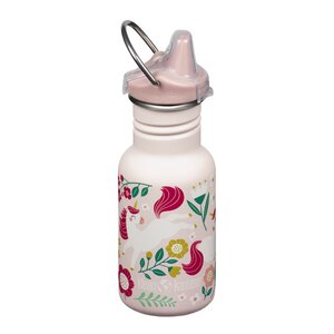Klean Kanteen Kid Classic Narrow flaske 0,35L med tutelokk Leaping Unicorns