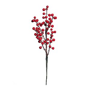 Mr Plant Bærkvist kunstig snittblomst 35 cm rød