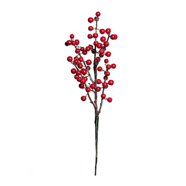 Mr Plant Bærkvist kunstig snittblomst 35 cm rød