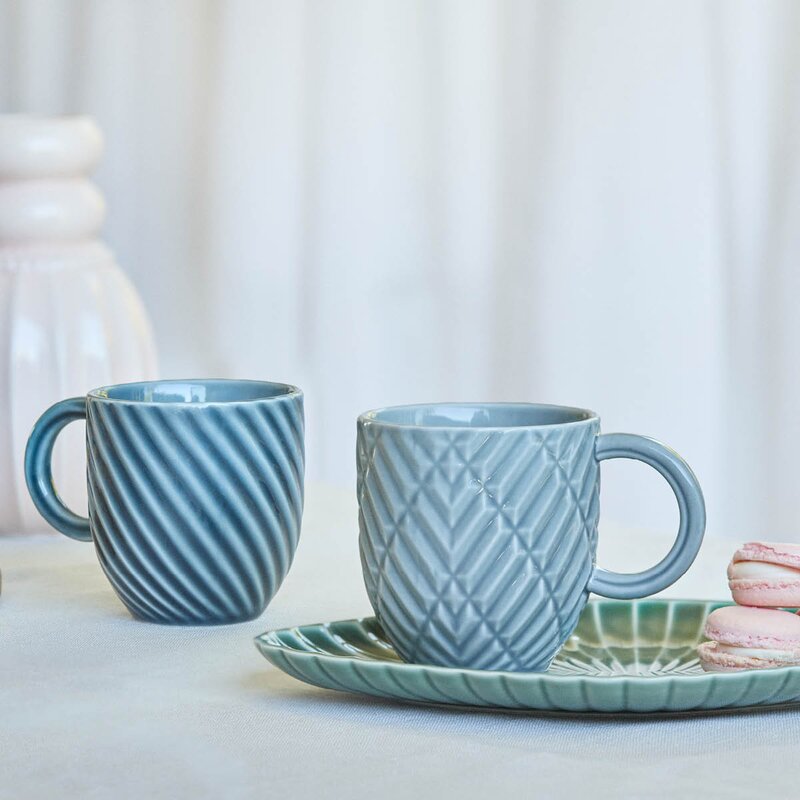Dottir Samsurium Art deco krus 32 cl blå/grå