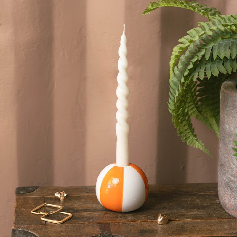 Balvi Floats lysestake 8 cm Beachball oransje