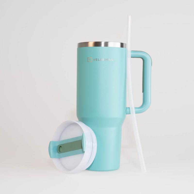 Velbehag The Tumbler med sugerør 1,2 L magic blå