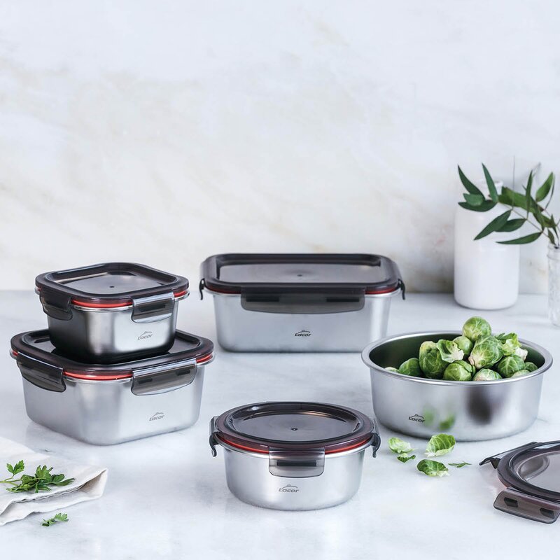 Lacor Matboks i stål med tett lokk 0,26L 12,7x9x5,1 cm