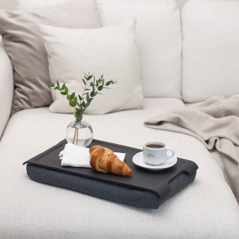 Bosign Laptray knebrett anti-slip 43x23 cm svart/grå