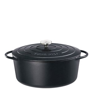 Küchenprofi Provence støpejernsgryte oval 33 cm 7L svart