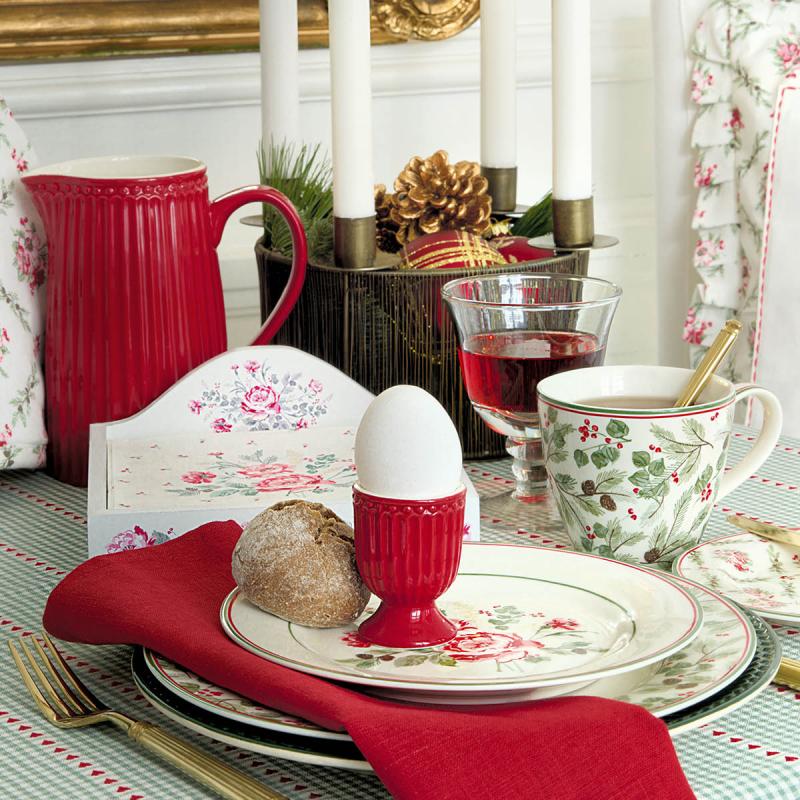 GreenGate Leonora frokosttallerken 20,5 cm hvit